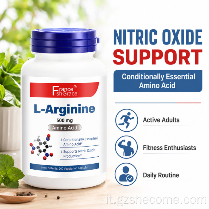 Capsule di L-Arginina di aminoacidi di ossido nitrico di Shecome